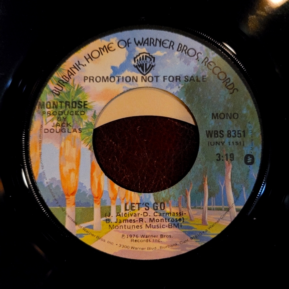 Let's Go by Montrose 45rpm, Excellent condition, rare PROMO Copy!!